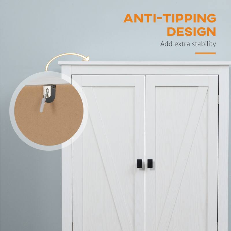 72" Freestanding 4Door Kitchen Pantry, Storage